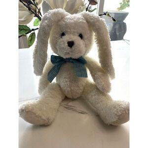 White Bunny Rabbit Plush Floppy Ears w/ bow tie, Stuffed Animal Toy PRE-OWNED
